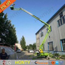HOT SALE !! building cleaning equipment and aerial working lifts car trailer mounted boom lift made in china